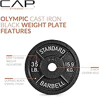 Vista 3 de CAP Barbell Placa de peso olímpica de 2 pulgadas Múltiples opciones