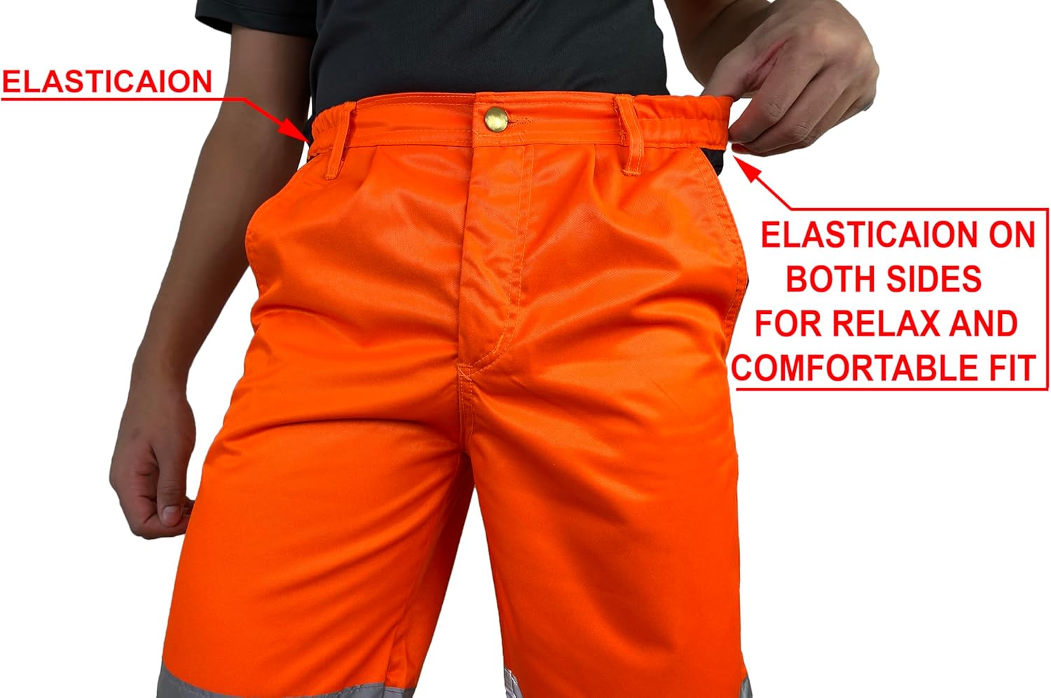 Notus Men’s High Visibility Two-Tone Reflective Pants Hi Vis Cargo Safety Work Pants