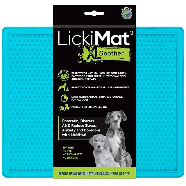 LICKIMAT Soother - Esterilla para Perros en 2 tamaños, Color: Turquesa, L - 30,5 x 25,5 cm
