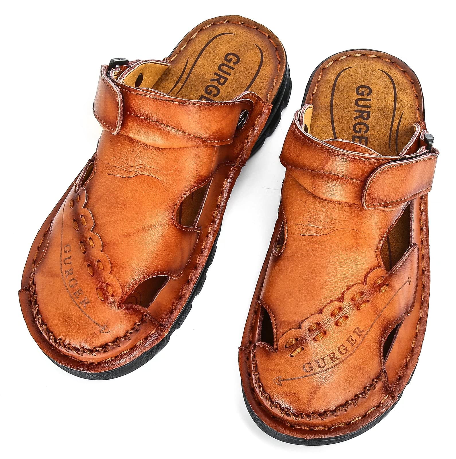 Sandali Uomo Pelle Estivi Punta Chiusa Sportivi Scarpe da Trekking Zoccoli Sabot