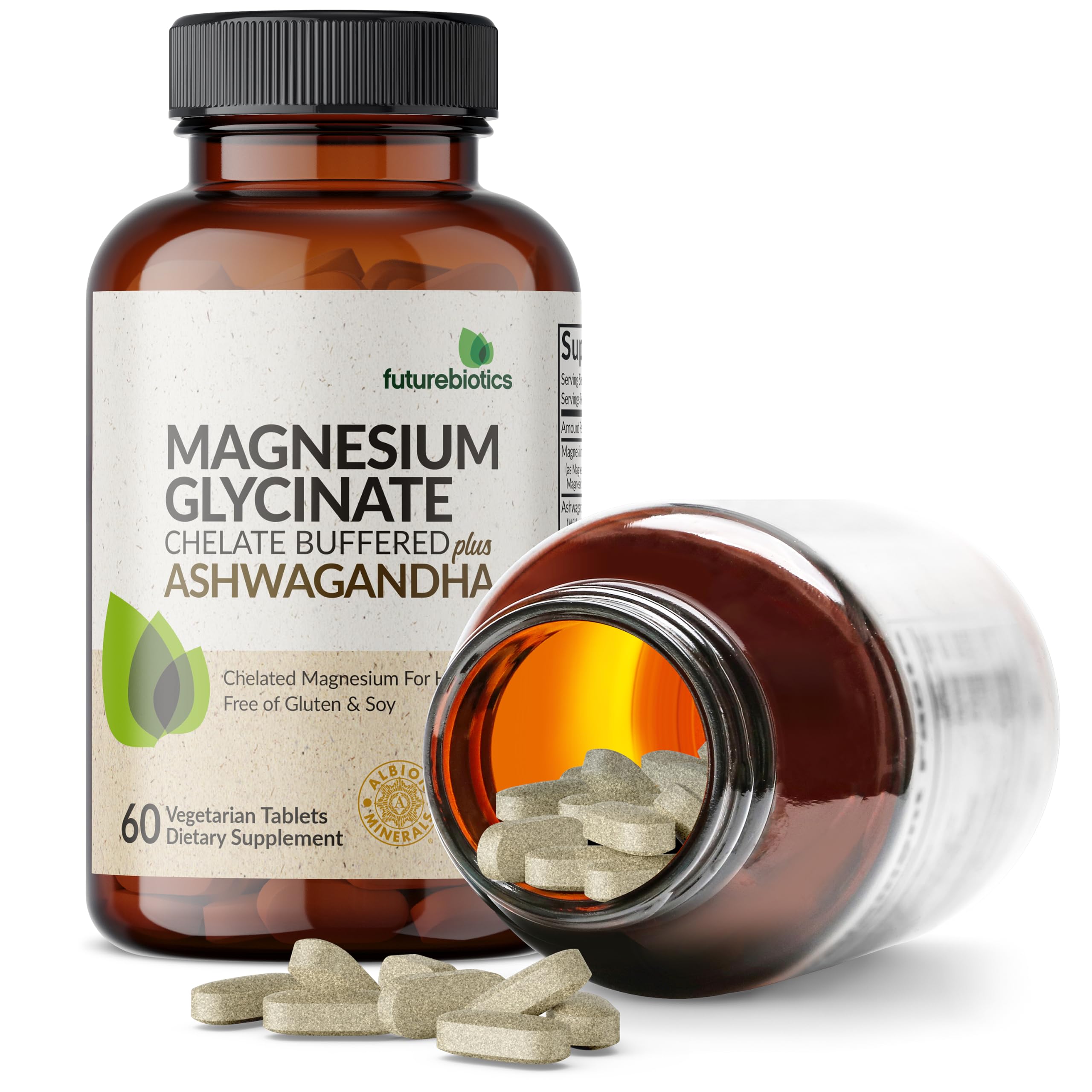 Futurebiotics Magnesium Glycinate + Ashwagandha, 60 Tablets — Amazon image 6