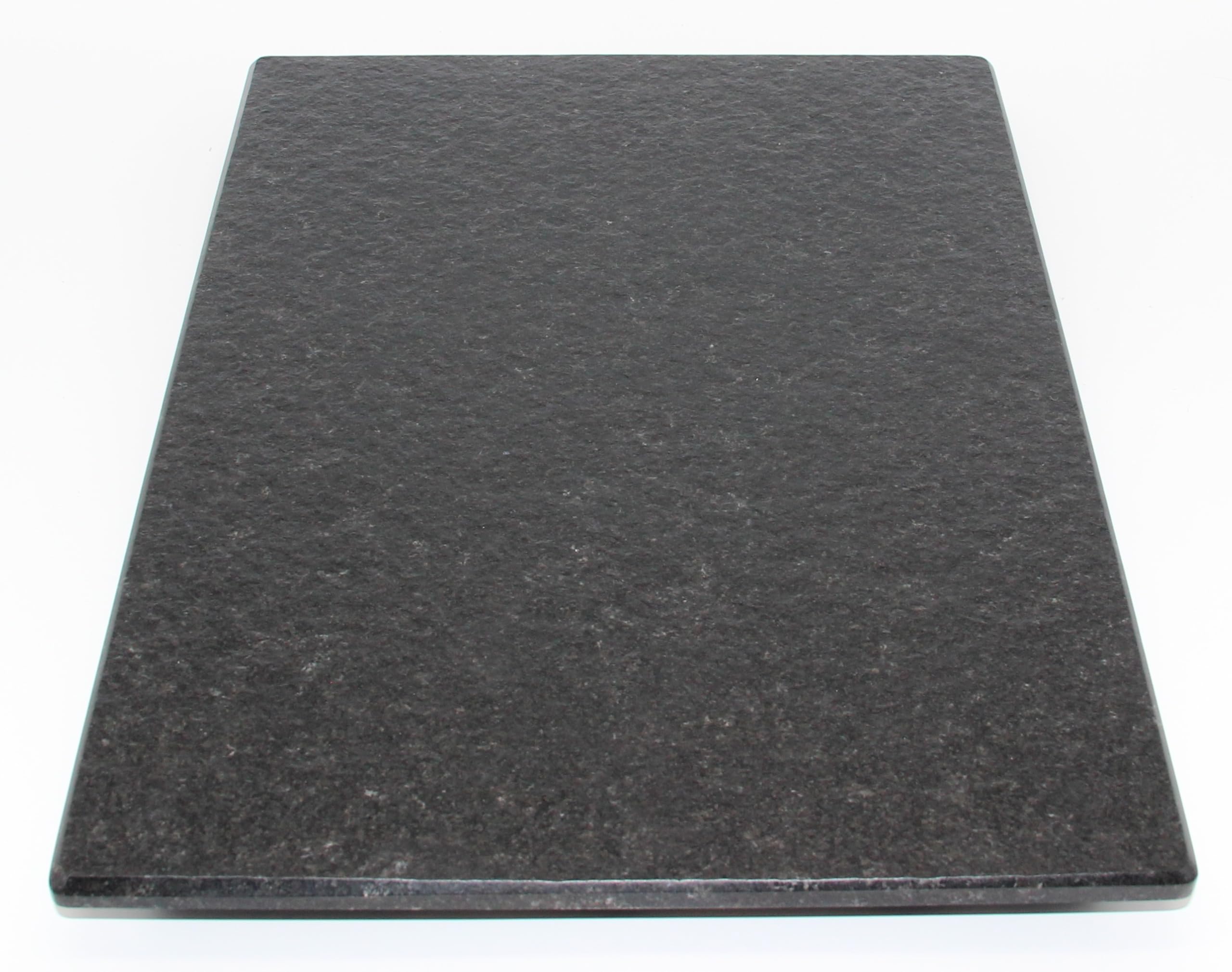 Deska do krojenia z kamienia, półmisek do serwowania, deska kuchenna, płyta z kamienia, podstawka, 2 rozmiary (strukturalna Nero Assoluto, 35 l x 25 B cm)