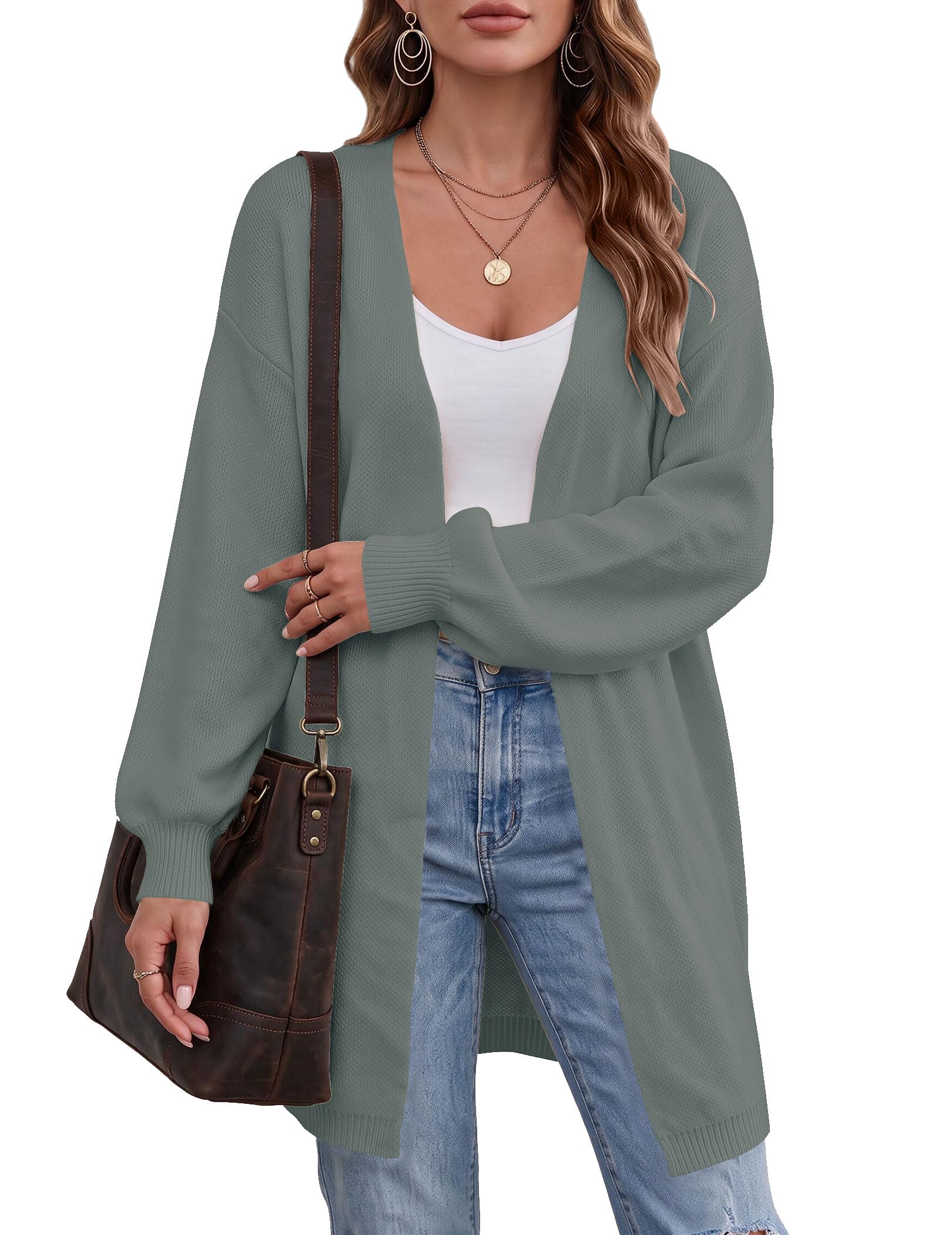 Women's Oversized Fall Cardigans Sweaters Knit Long Chunky Jacket Coat 2026