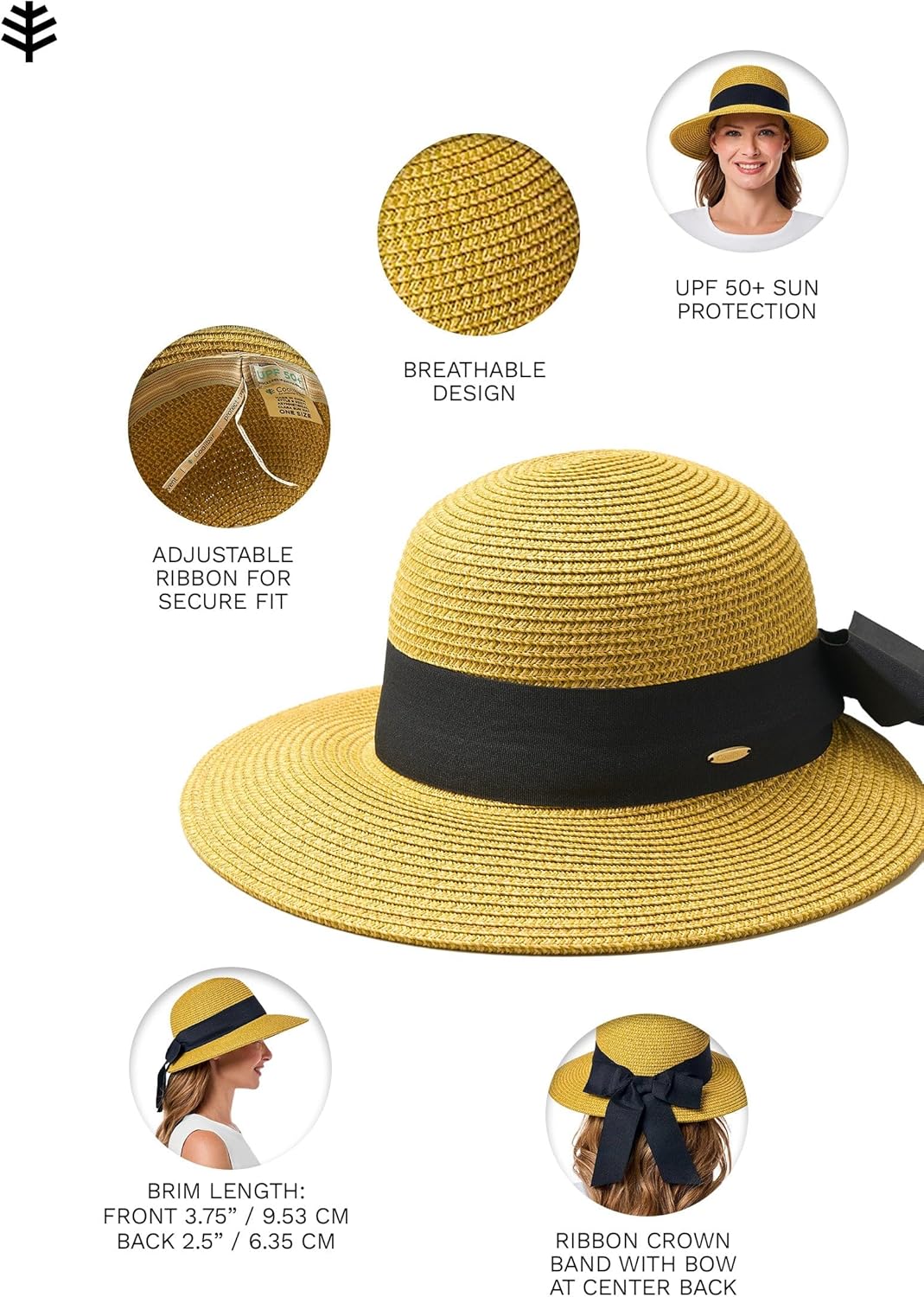 Women's Sun Hat with Ribbon - UPF 50+ Sun Protection - Clara - Image 2