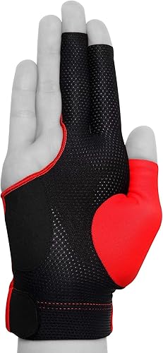 Miniatura 3 de KAMUI Guante de billar - Secado rápido - para mano derecha (rojo, mediano)