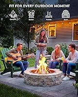 Vista 74 de SERWALL - Silla plegable Adirondack para patio, jardín, exterior, resistente a la intemperie, sillas para hoguera, color naranja