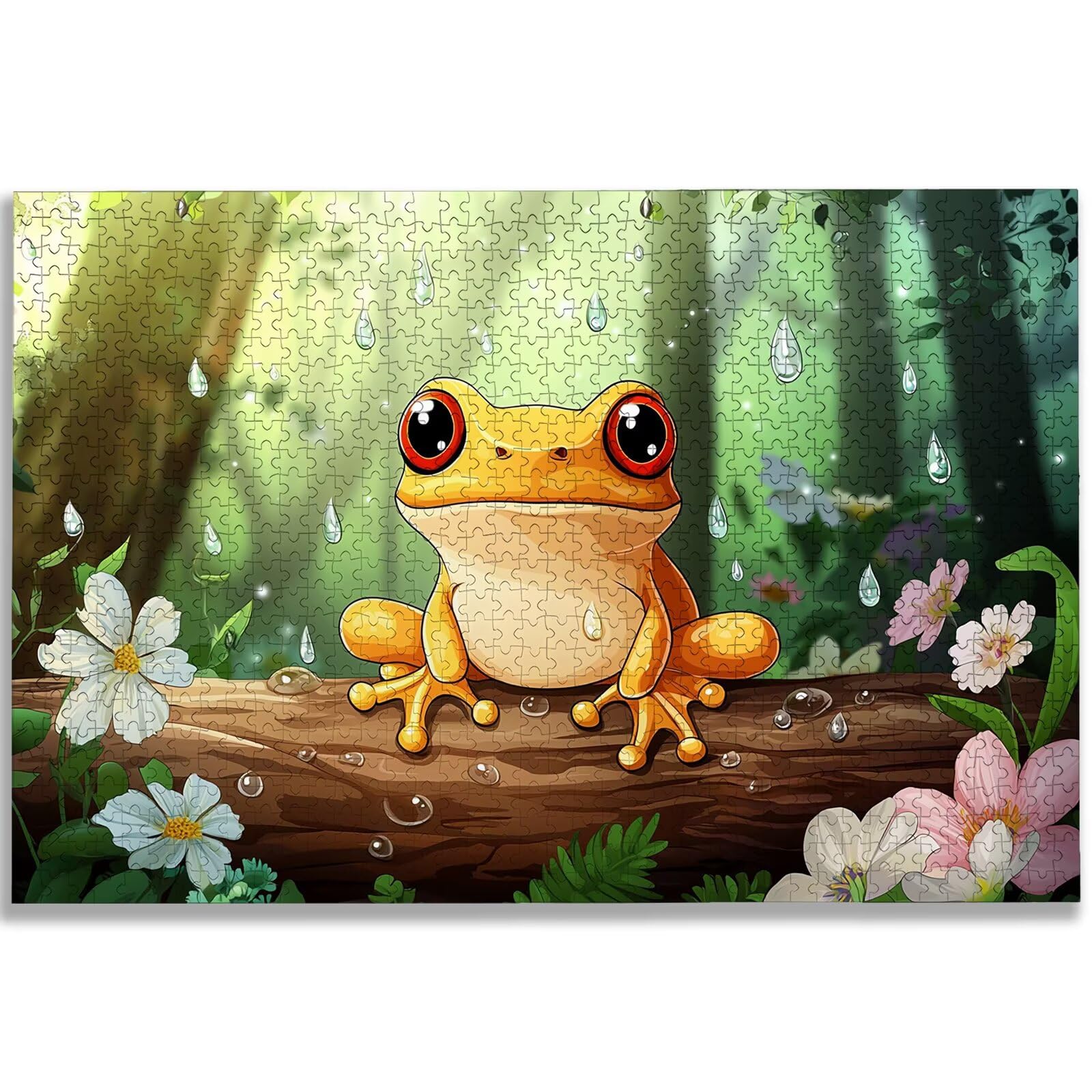Puzzle 2000 Piezas, Puzzle Rana con Caja para Adultos, DIY Animal Rompecabezas Madera para Adultos, 2000 Piezas Rompecabezas Desafiante, para Decoracion Hogar, Regalo Mujer, Regalo Hombres, -2812
