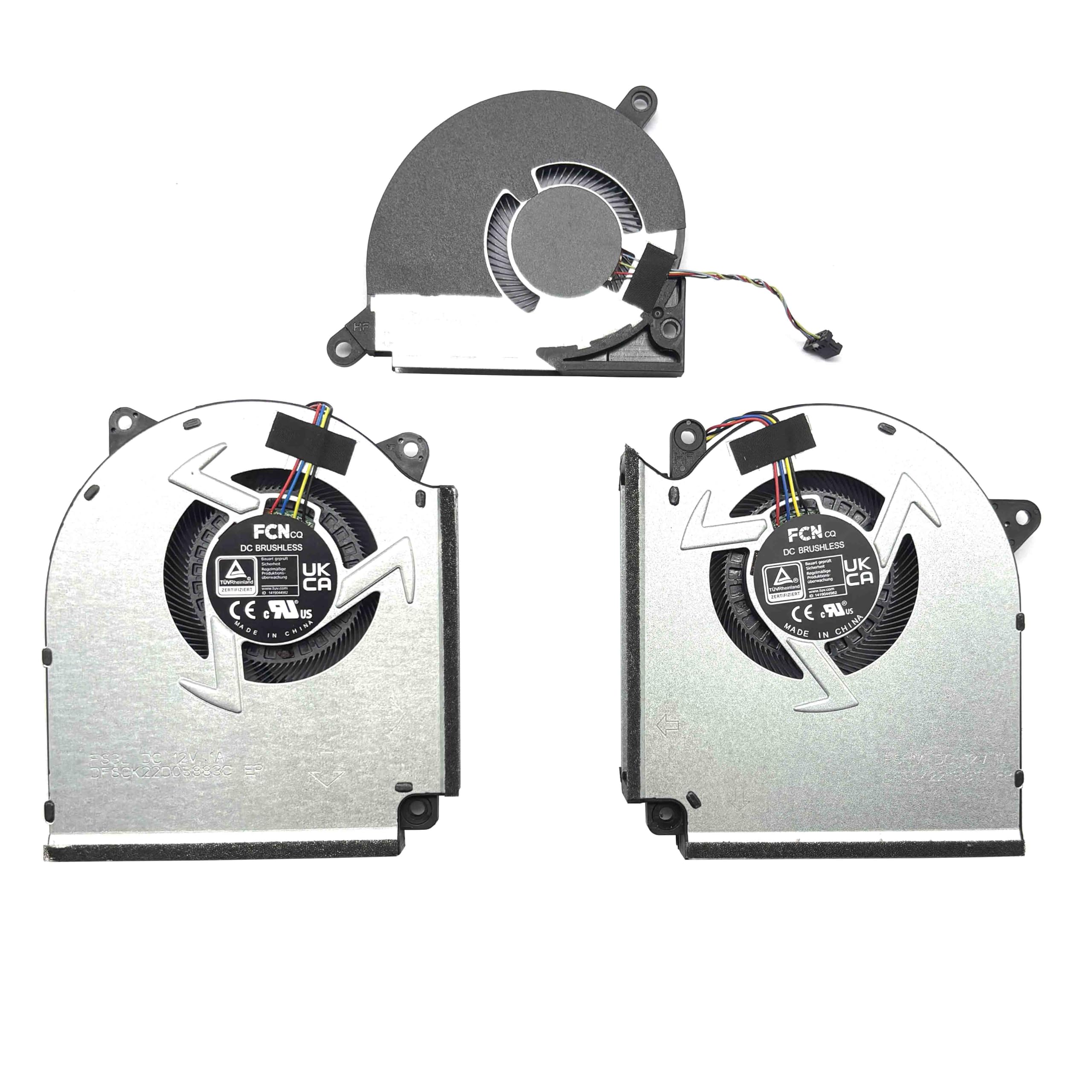 CPU+GPU冷却ファンと小型ファン。ASUS Strix G16 G614J Bestparts New CPU+GPU Cooling Fan Replacement for 2023 ASUS ROG