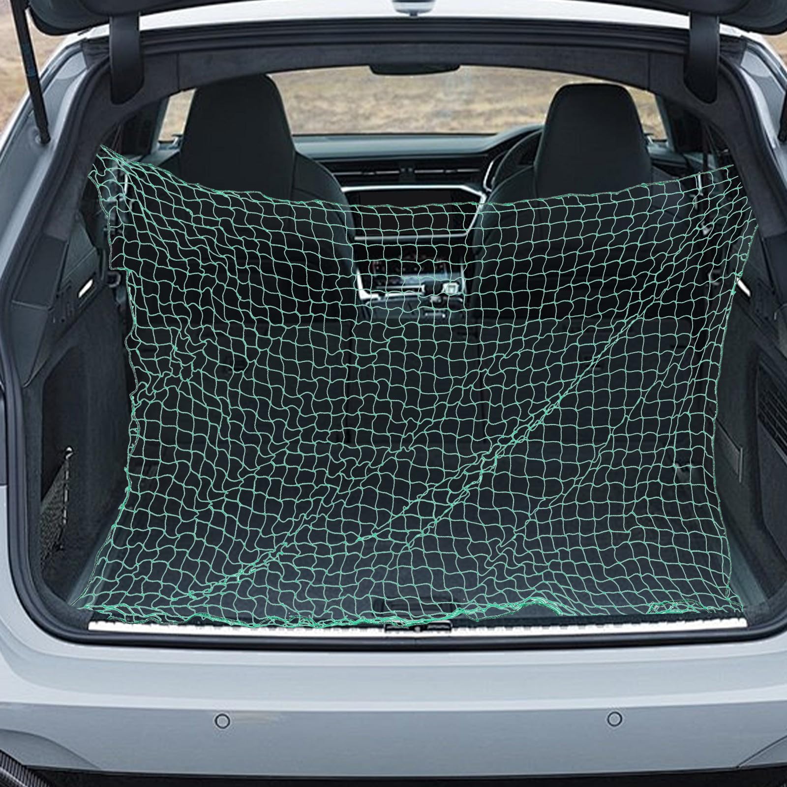 Gepäcknetz für SUV Elastisches Ladungsnetz aus PVC Hellgrün Netzstruktur für Anhänger und Campingausrüstung Leicht zu Installieren