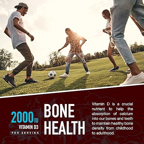 Miniatura 4 de Strong Earth - Gomitas orgánicas de vitamina D3 para adultos (2000 iu de vitamina D 3 por porción - 60 unidades) - Gomitas de vitamina D para apoyo