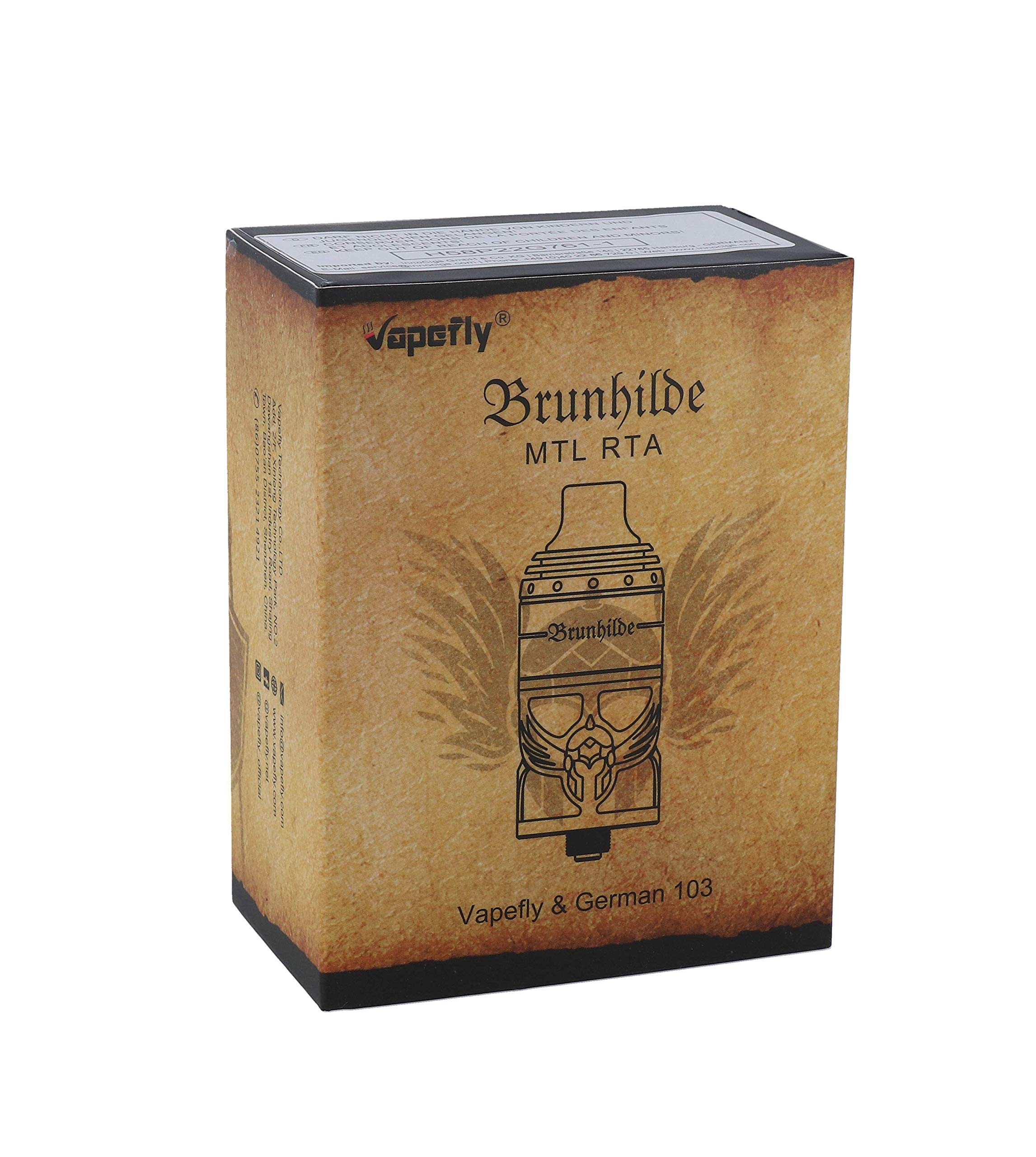 VapeFly Brunhilde MTL RTA Verdampfer , 5 ml , Durchmesser 23 mm , Selbstwickler ,Verdampfer für E Zigarette - Farbe: schwarz