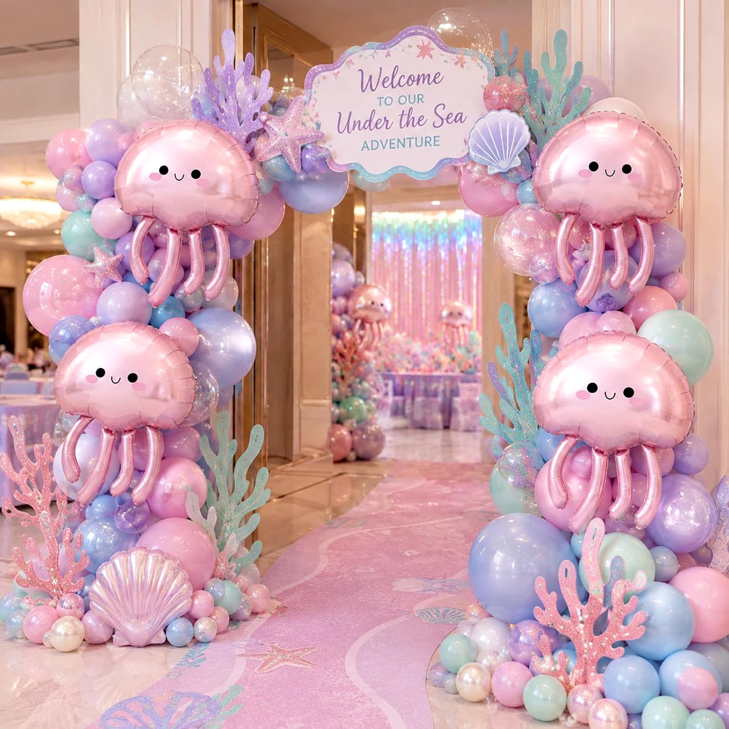 8 Pack Jellyfish Balloons & Ocean Animal Under the Sea Party Decorations image 5