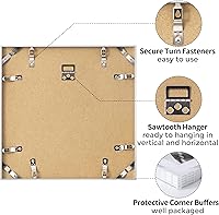 Vista 126 de Fun Memories Portarretratos de metal de 16 x 20 pulgadas con paspartú de 11 x 14 pulgadas, acabado de aluminio cepillado, parte delantera de vidrio