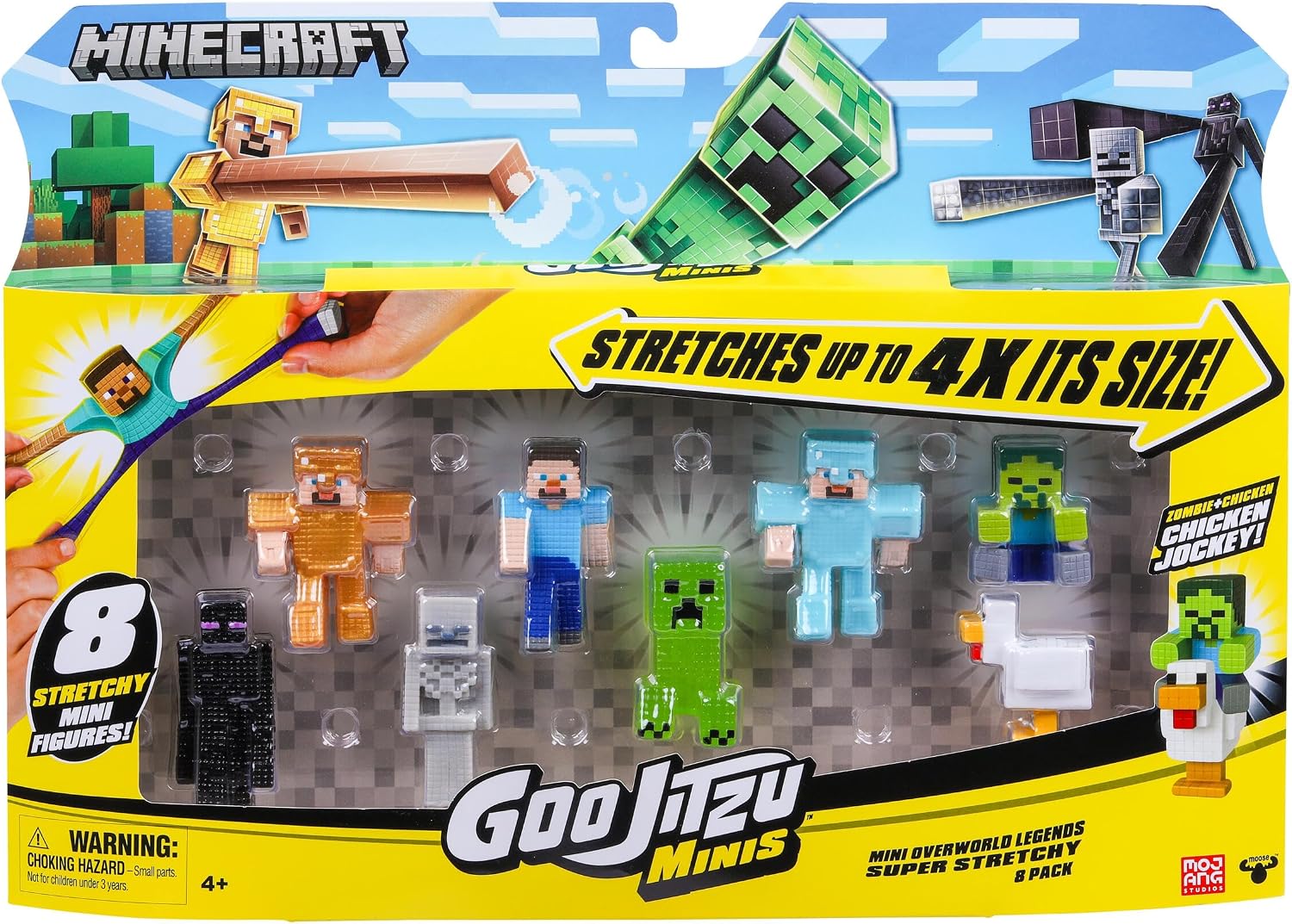   Minecraft Minis, 8-Pack Squishy Stretchy Mini Squishies thumbnail