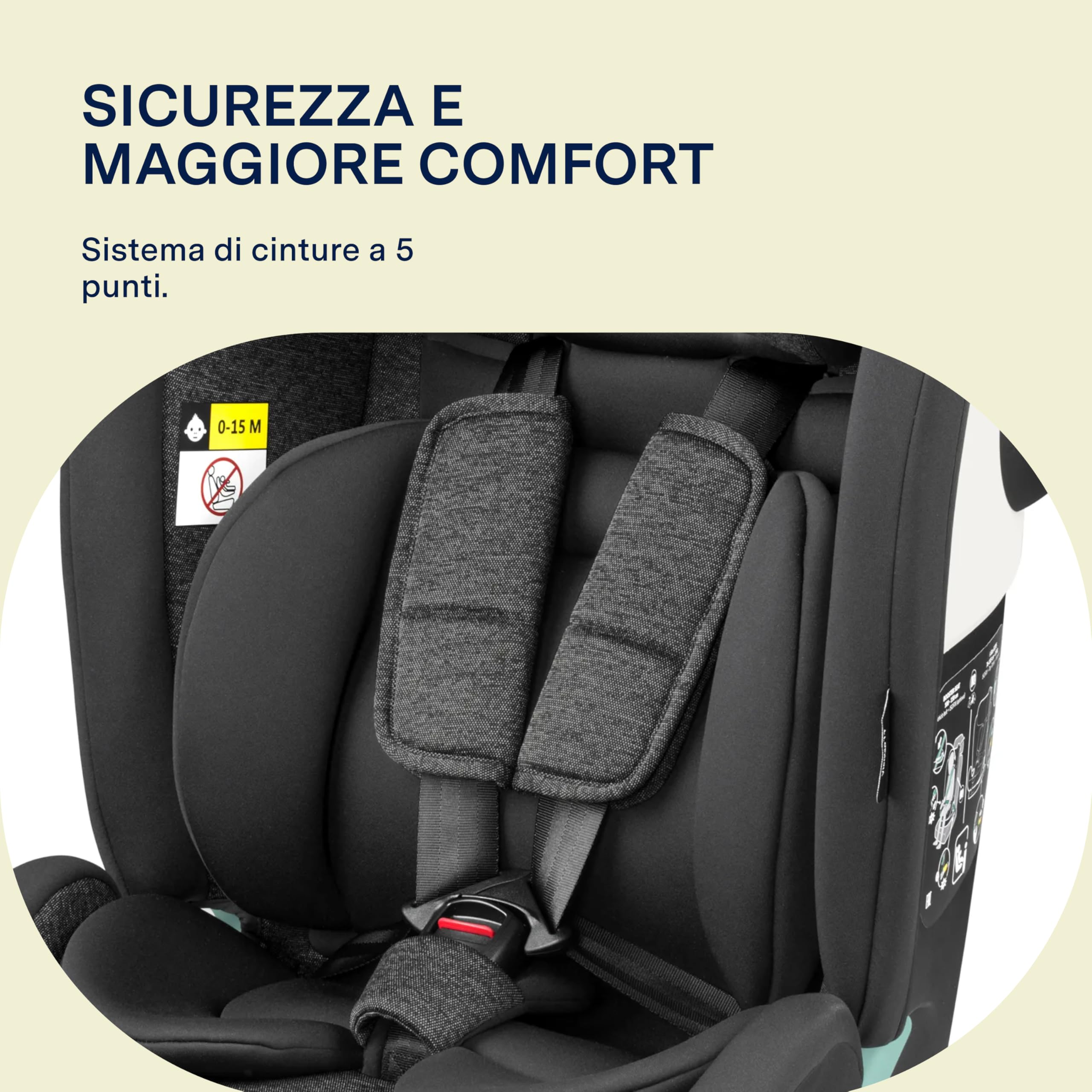 PEG Viaggio TT Seggiolino Auto Evolutivo i‑Size con ISOFIX, 76–150 cm, 15 mesi–12 anni, 9–36 kg, Schienale Reclinabile, Poggiatesta Regolabile, Protezioni Laterali, Planet