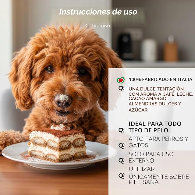 Foto 4 de 5 de YUUP! - TIRAMISÚ Duo - Shampoo y Fragancia con Aroma a Cacao, Crema y café, Kit para Perros y Gatos