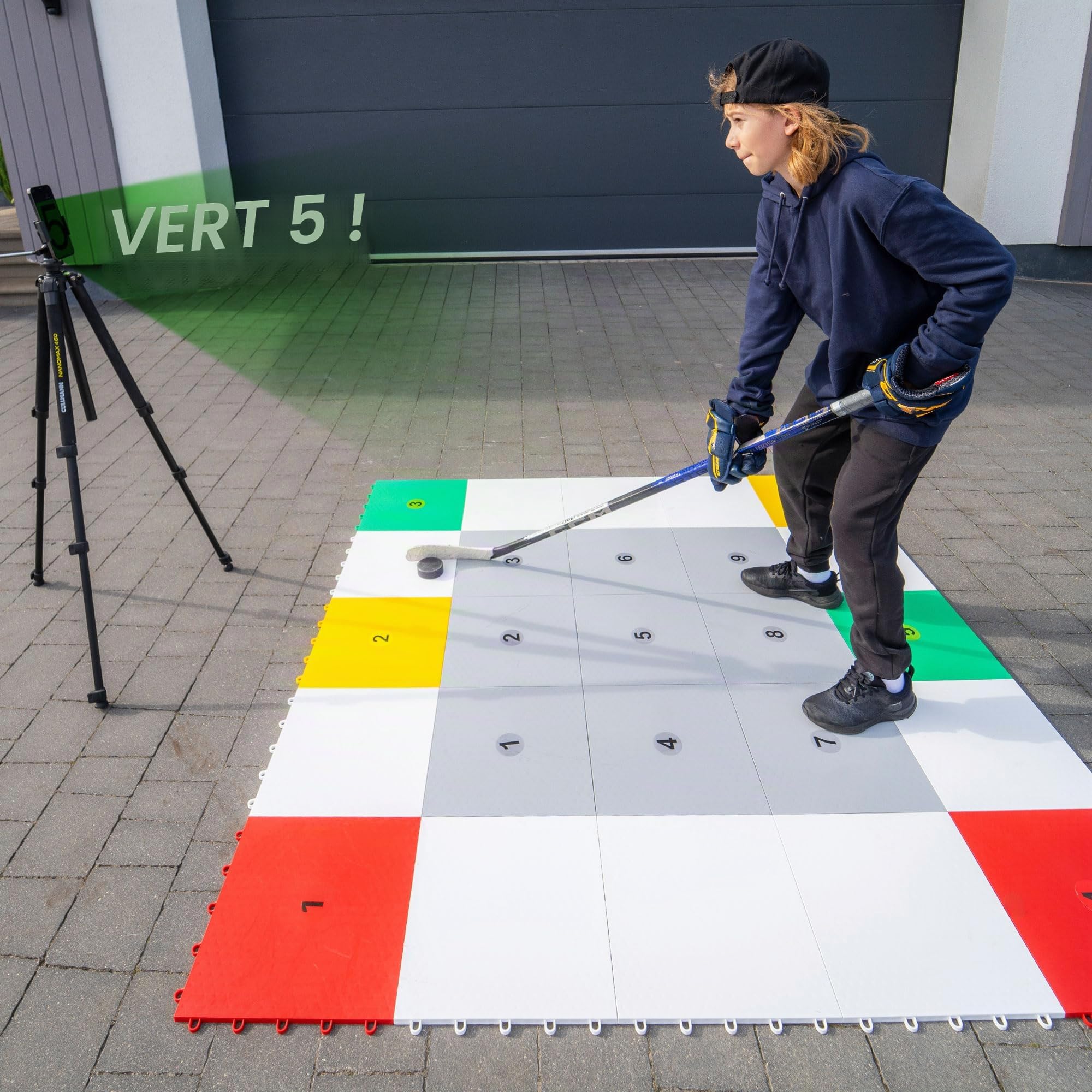 Hockey Revolution My Training Surface – Kit professionnel de revêtement de sol pour entraînement sur les terres sèches pour la manipulation de bâtons