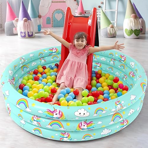 Miniatura 6 de Jasonwell Piscina inflable para bebés y niños  Piscina para niños pequeños, piscinas inflables para bebés, piscina inflable para niños (unicornio de