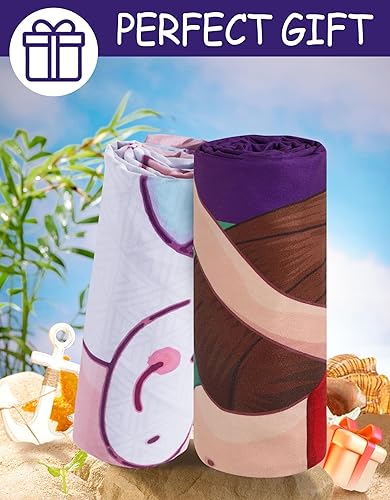 Miniatura 6 de Toallas de playa de microfibra para adultos, toalla de playa personalizada sin arena, ligera, para la piscina, viajes al aire libre o para las
