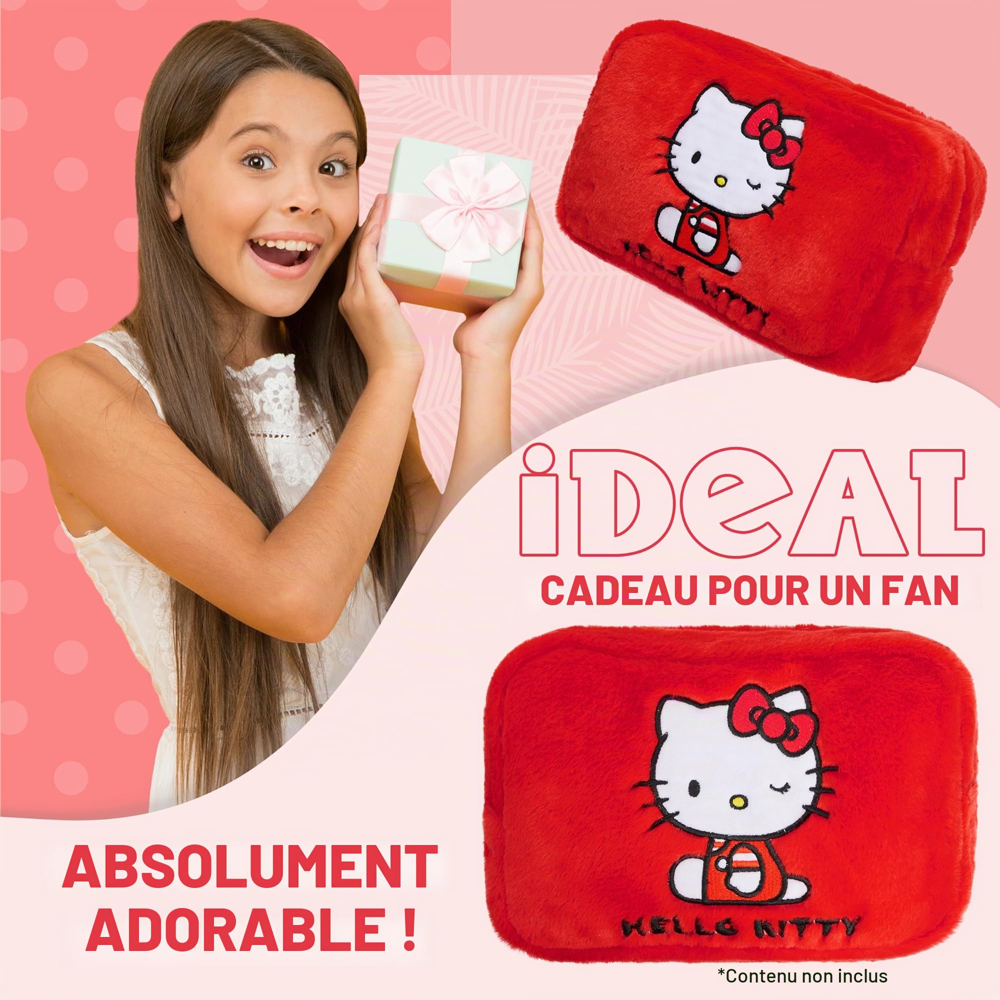 Hello Kitty Trousse de Toilette Femme en Peluche Trousse de Maquillage Idée Cadeau