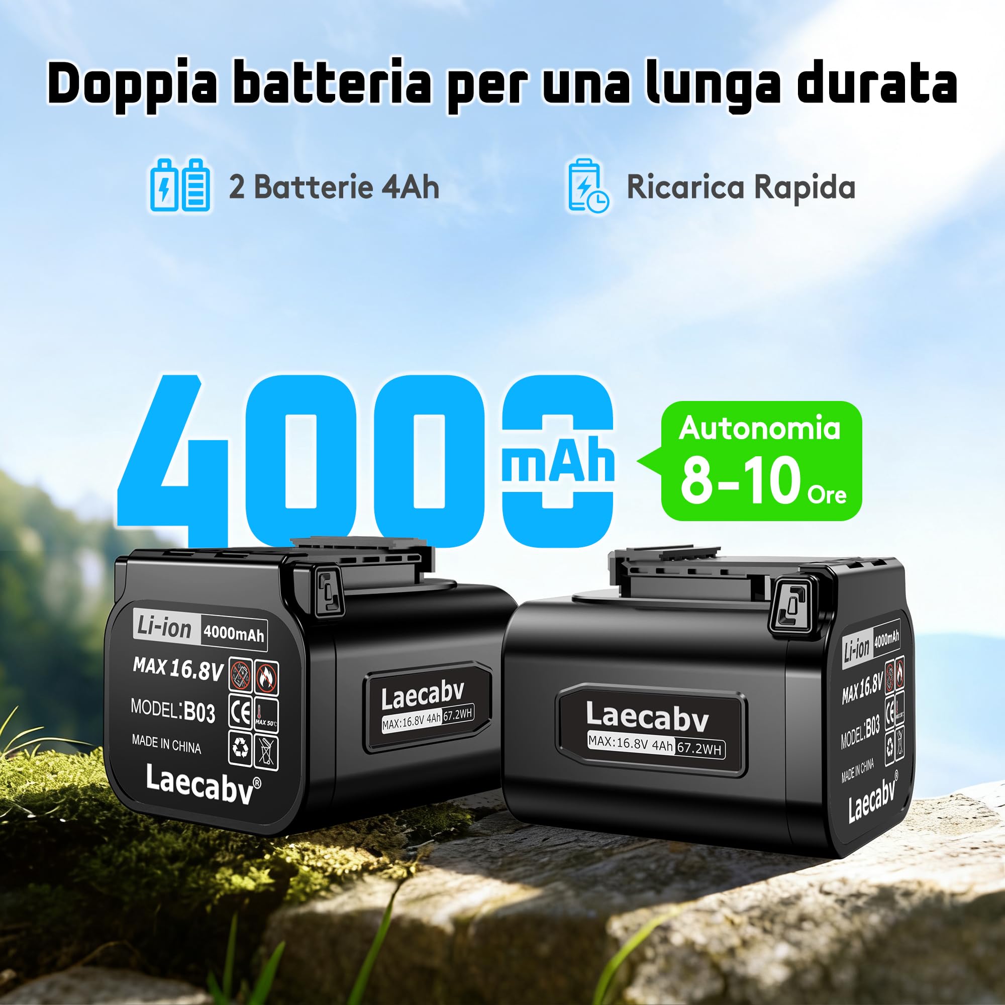 Laecabv 35mm Forbici Potatura a Batteria, Cesoia Elettrica Professionali, 2 Batterie 4Ah, Protezione Anti-Taglio, Taglio Progressivo, Cesoie Olivo Vigneto, Compatibile LA-E05