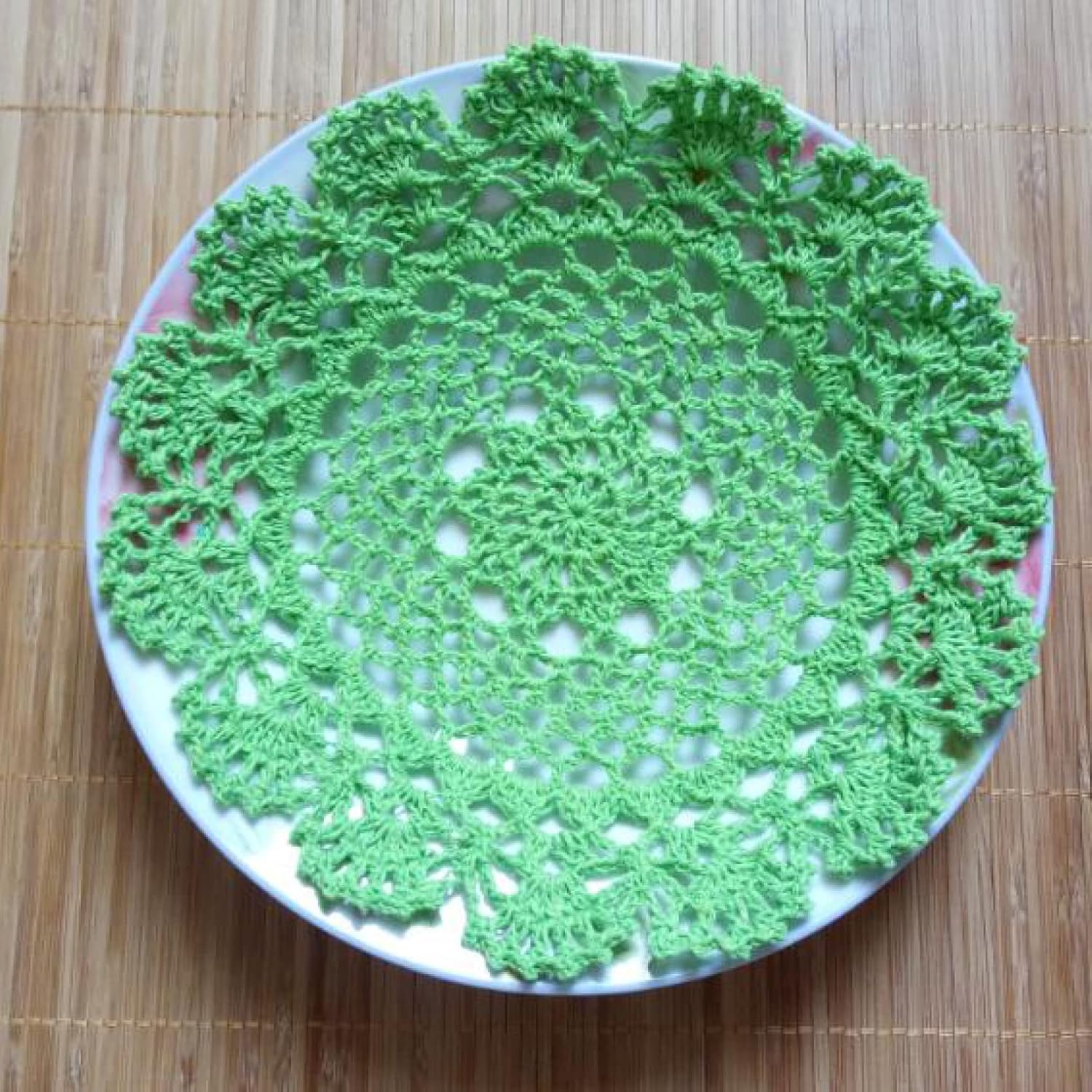 3 Pcs Cotton Lace Crochet Coffee Dish Round Christmas Drink Coaster Cup Mug Tea Dining Doily Vintage Floral Kitchen(Rood 7.87) (wit