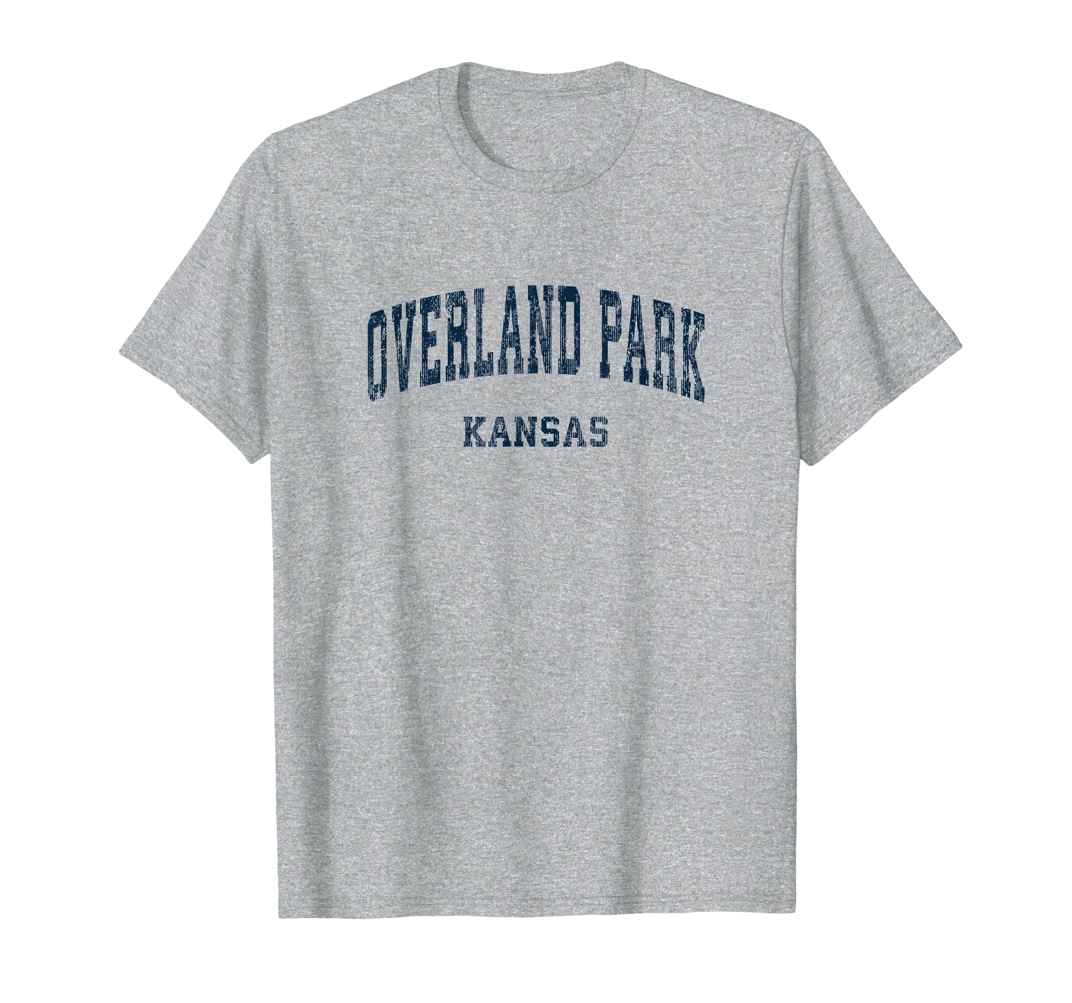 Overland Park Kansas KS Vintage Varsity Sports Navy Design T-Shirt