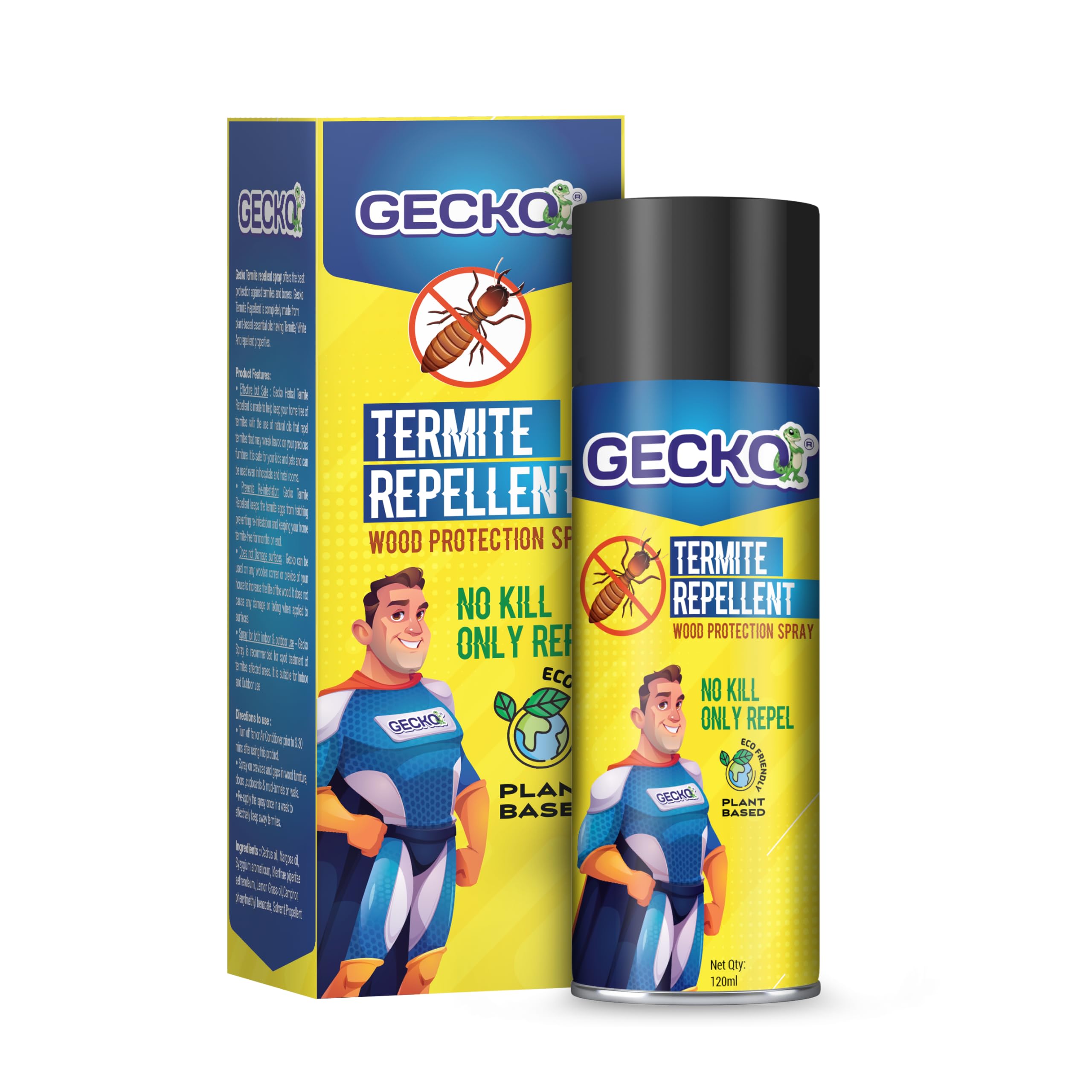 Termite Repellent Spray for Home | 100% Natural & Chemical-Free | Eco-Friendly Biodegradable Formula | Removes Termites from Root Level | Long Lasting 15 Days Protection | 220ml – FORMULATION 3X