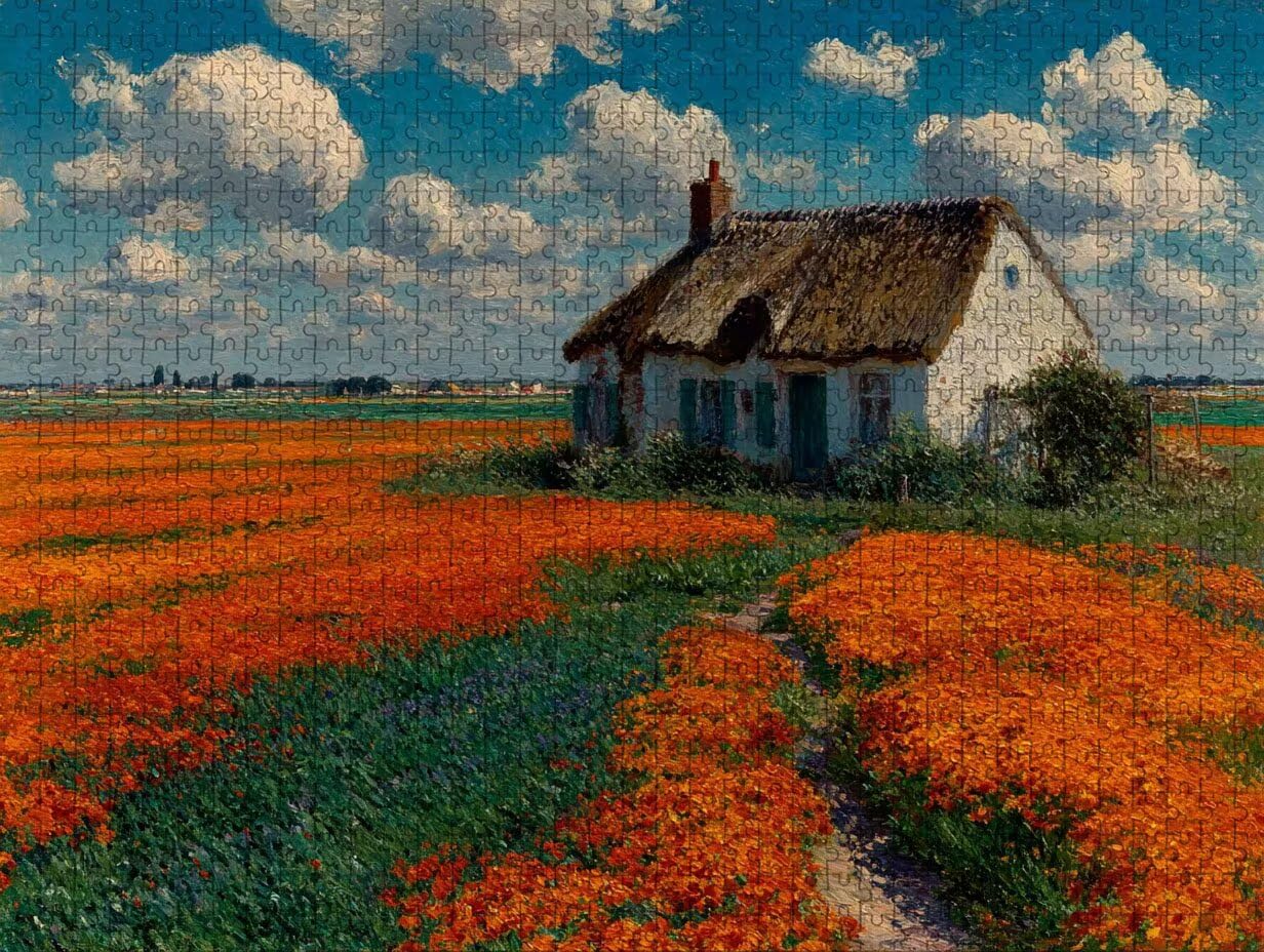 Puzzle Arte con Scatola Nuvola, Cottagea Puzzle Legno 3000 Pezzi Adulti 122x81cm, Attività di Intrattenimento ad Alta Difficoltà, DIY Classici Gioco, Jigsaw Per Tutta La Famiglia, Regalo, 2-9521