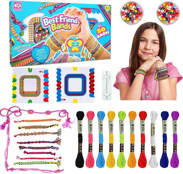 Creen Friendship Bracelet Making Kit for 5-12 Year Old Girls, Arts and Crafts for Kids - Best Gift