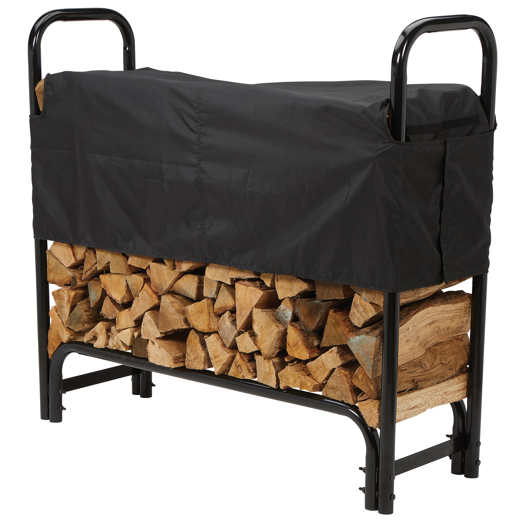 Roughneck 4ft. Firewood Rack with Cover, 1100-lb. Capacity, Steel Construction, - Picture 6 of 7