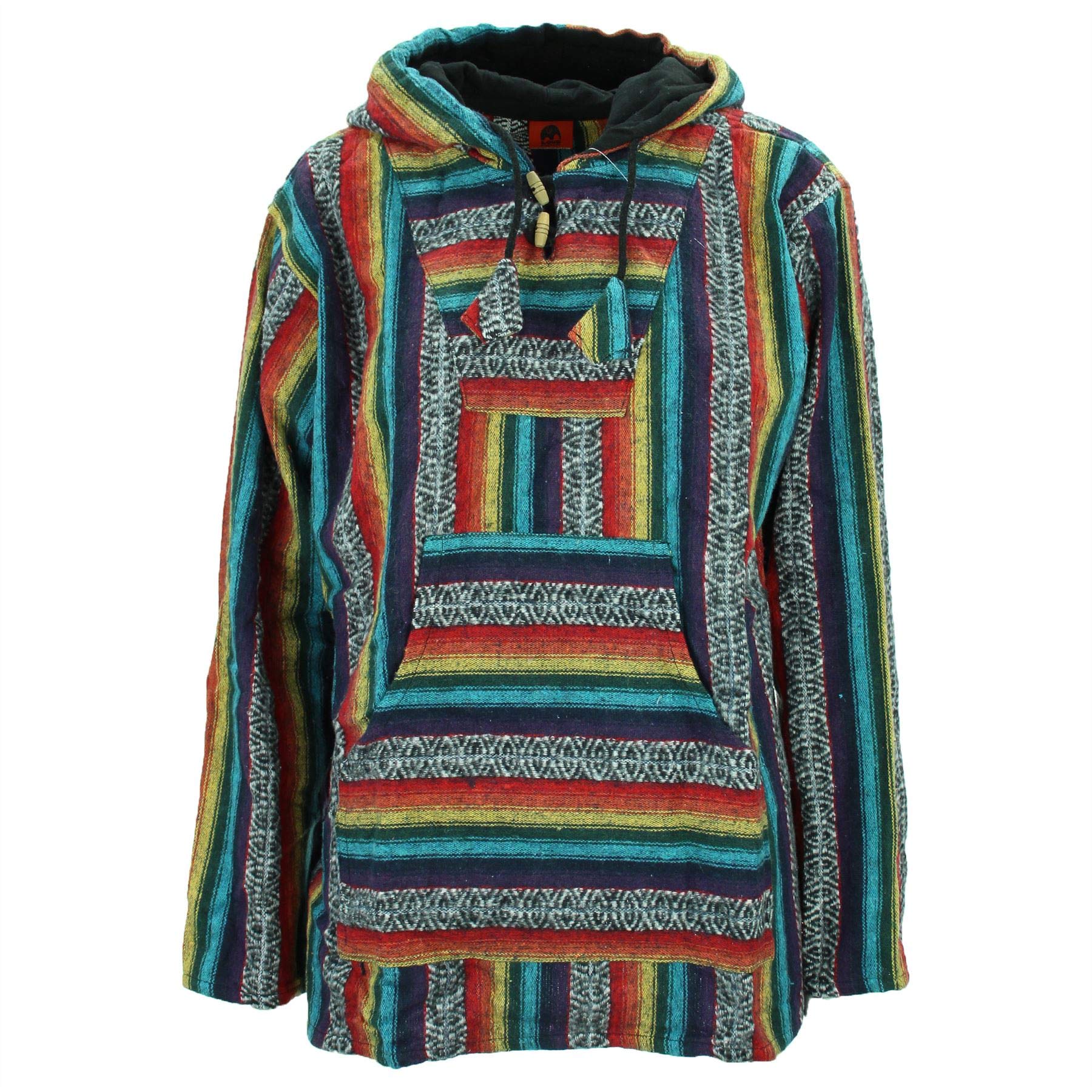 Baja Hoodie Brushed Cotton - Rainbow - S