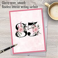 Vista 5 de NobleWorks Tarjeta de papel de cumpleaños jumbo 85th Milestone de 8.5 x 11 pulgadas con sobre (paquete de 1) grande Jumbo Floral Age 85 J8263MBG