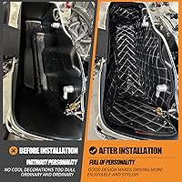 Vista 4 de Forro de alfombra para bolsa de sillín de instalación directa para motocicleta. Compatible con modelos Harley Touring Road King, Road Glide, Road