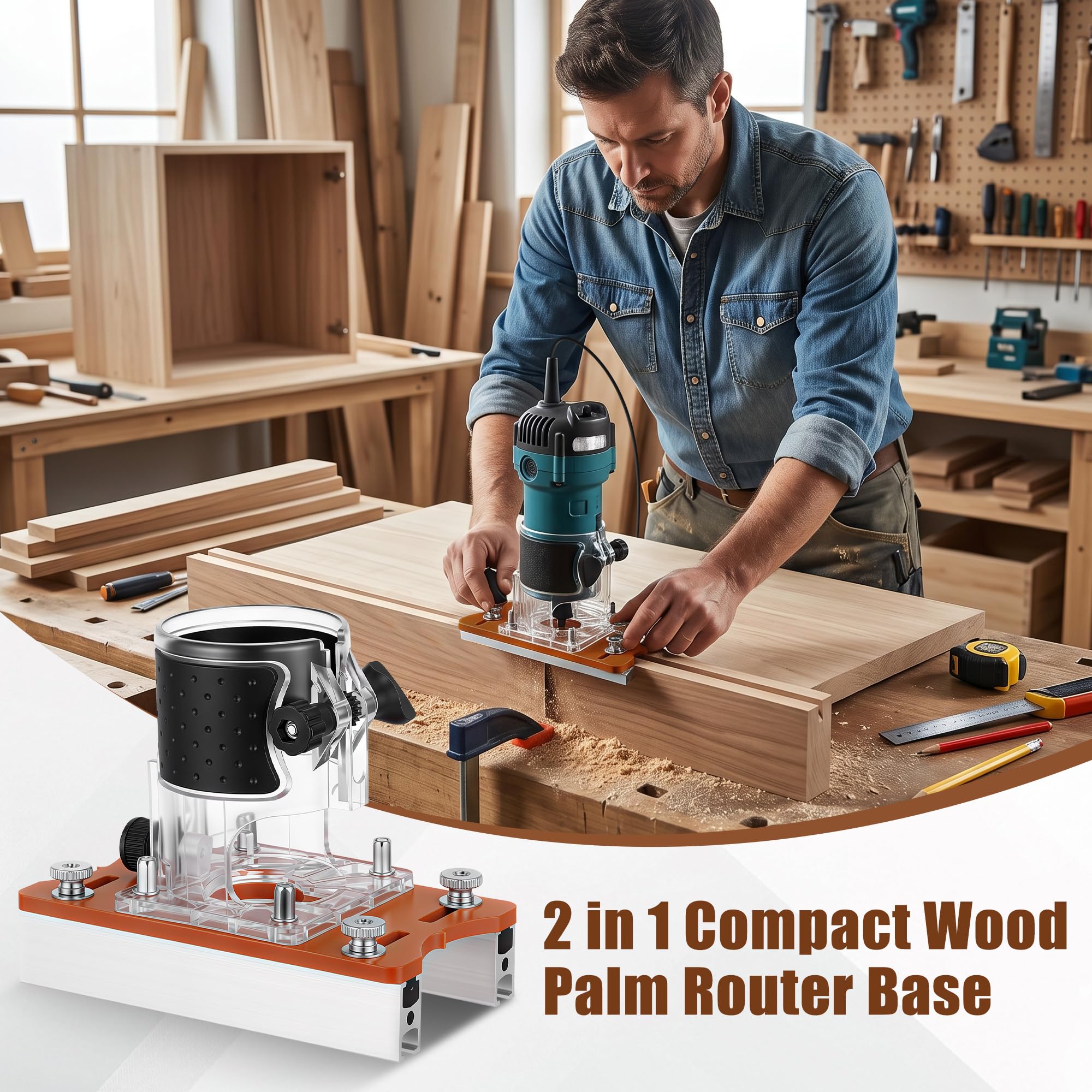Wood Trimmer Router Base - Precision & Durability -7