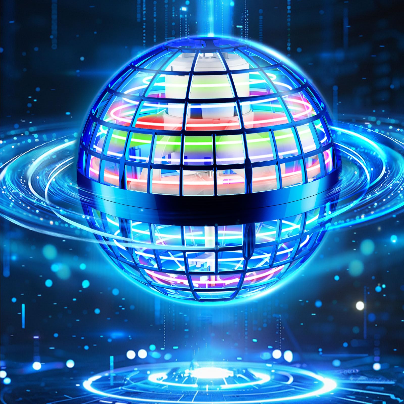 Flying Orb Ball 2025, Hover Ball Pro, Hand Controller Mini Drone with RGB Light, Magic Glorb Boomerang Toys for Boys Girls Kids 6 7 8 9 10 11 12, Cool Stuff Birthday Gifts Christmas Stocking Fillers