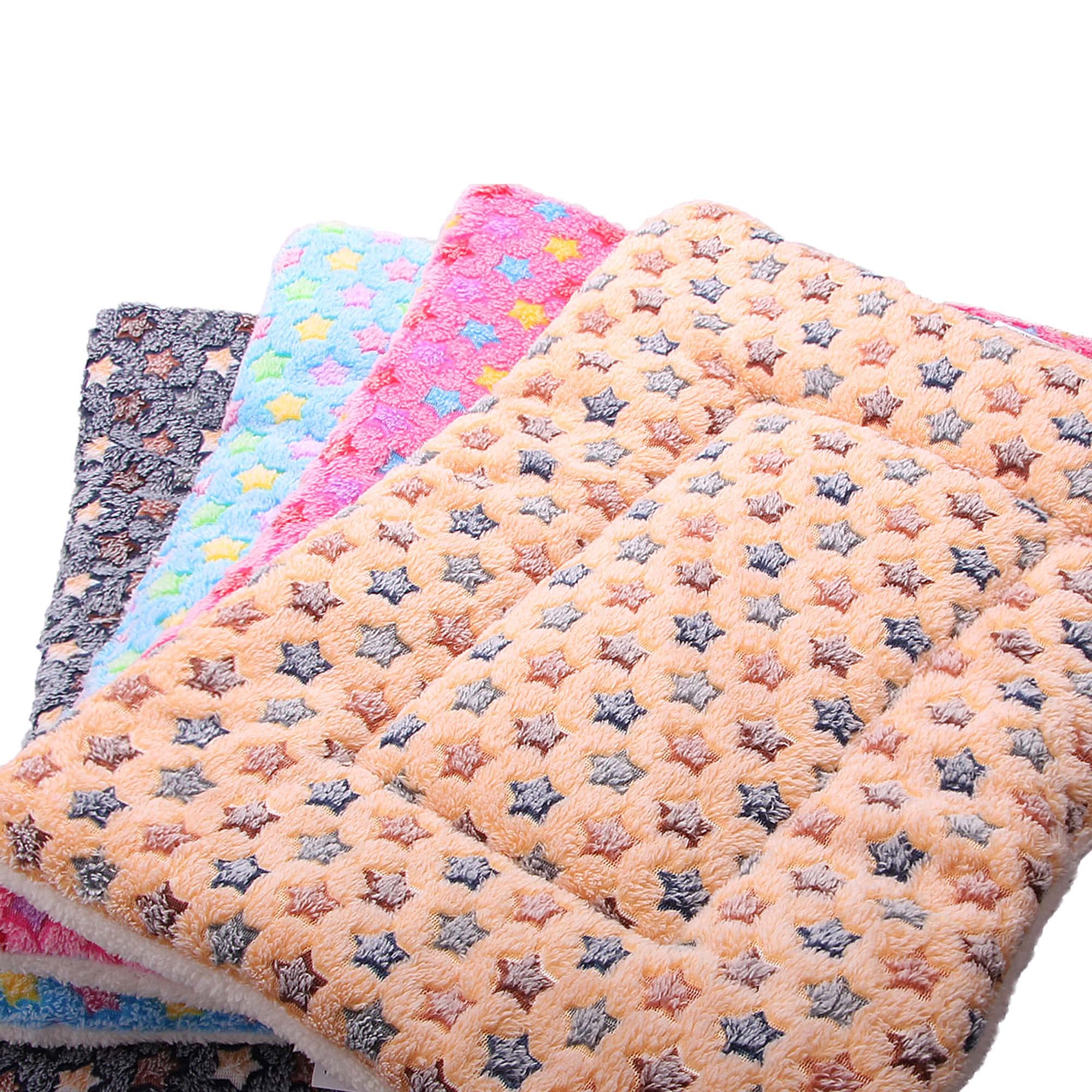 FJWYSANGU Manta mullida para mascotas y gatos, terciopelo coral suave, alfombrilla de cojín para mascotas, cubierta cálida, alfombrilla suave, L azul claro