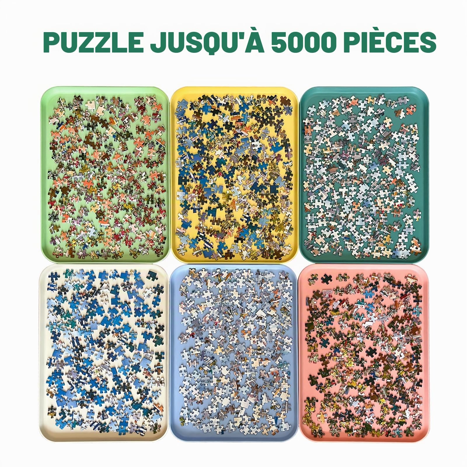 Nariolar Chemise de Rangement pour Puzzle Permettant de Ranger 1000 Pièces de Puzzles – 15 Pochettes HD, Espace pour 30 Puzzles