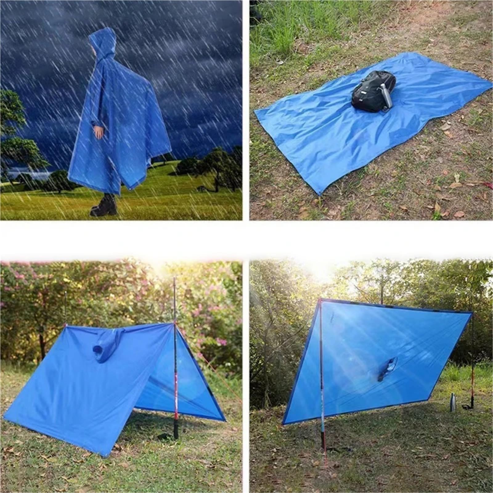 Poncho de lluvia resistente for mochilero, impermeable, ligero, for adultos, de emergencia, for acampar, impermeable Universal for hombres y mujeres Para Hombre y Mujer