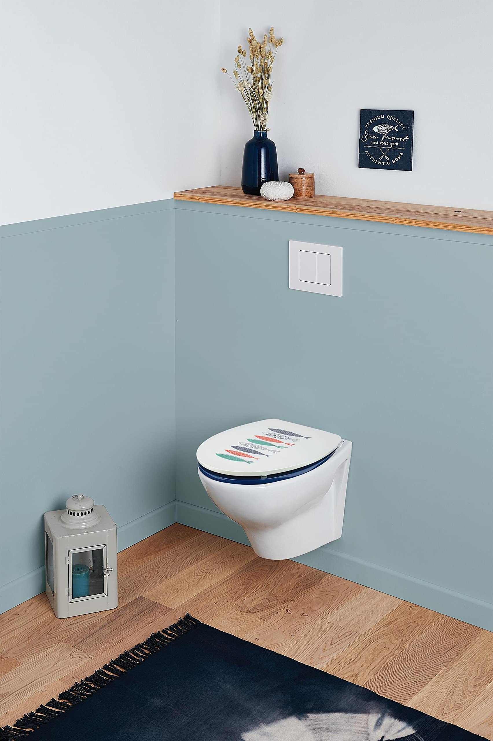 Wirquin 20722979 Sedile WC Diplomant con freno di caduta, bianco