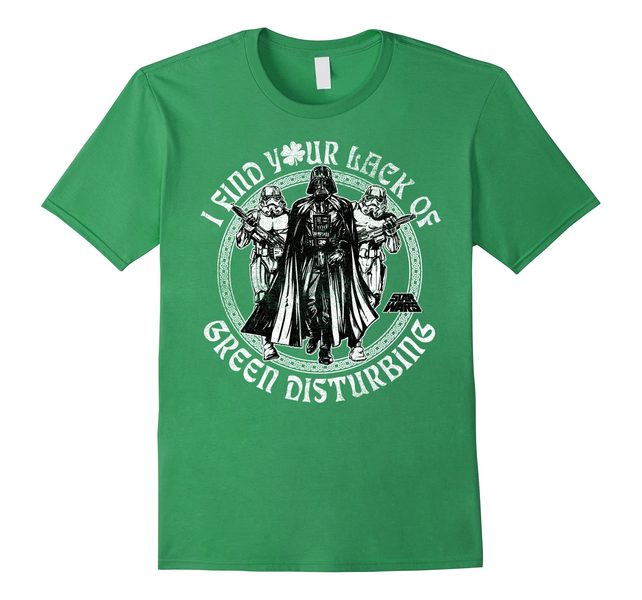 STAR WARSDarth Vader Lack Green St. Patrick's Day Disney+ T-ShirtOEKO-TEX STANDARD 100