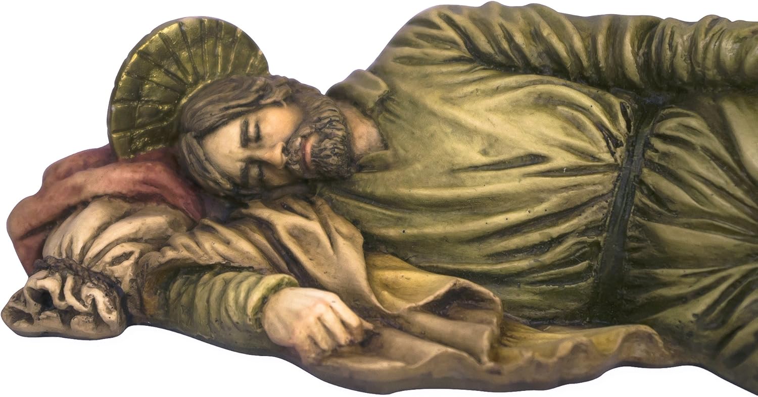 Beautiful Sleeping Saint Joseph Statue (12") - Image 2