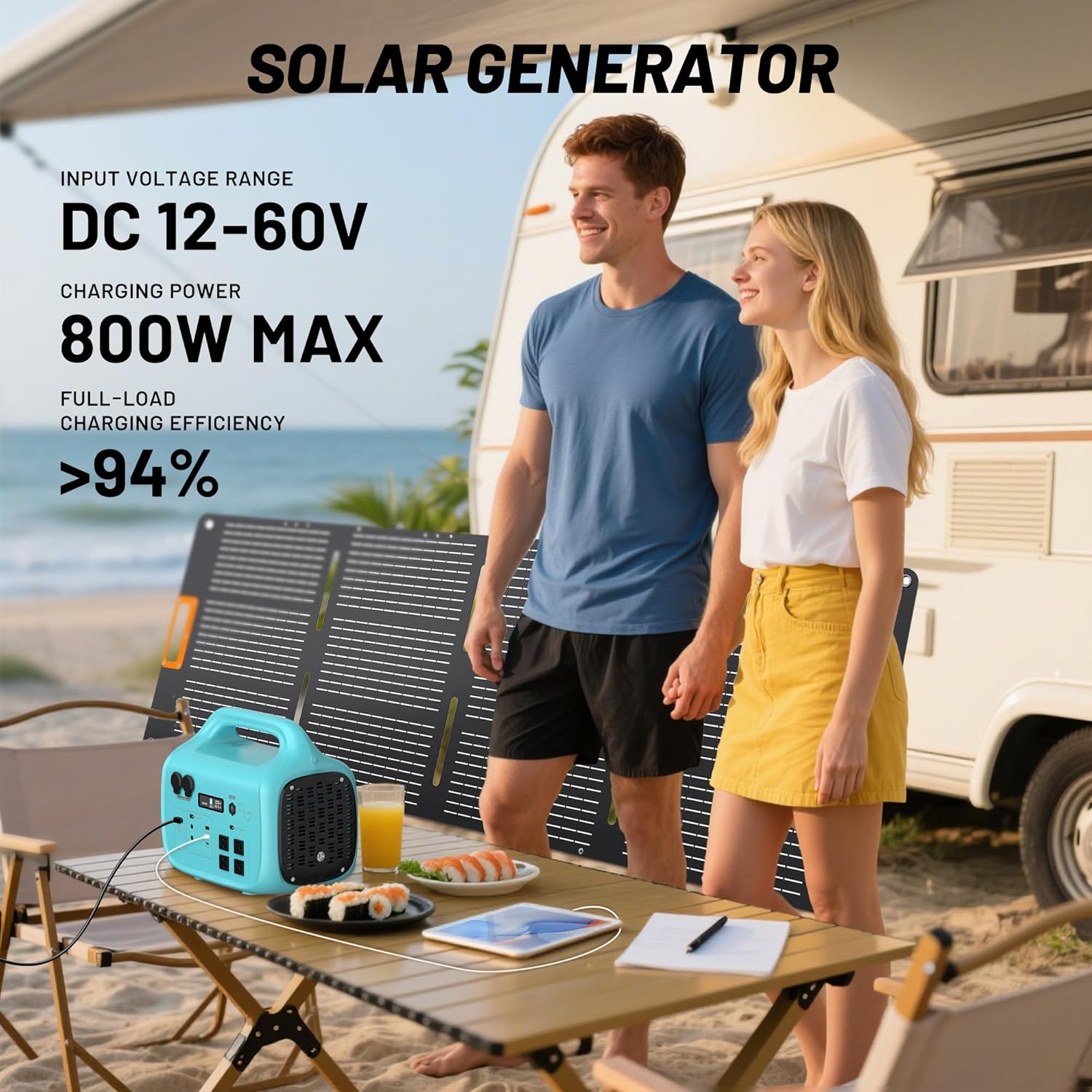STARY LINE Phantom Series 1800W Portable Power Station (1024Wh) for Home Backup & Camping – Phantom Blue, ETL Listed