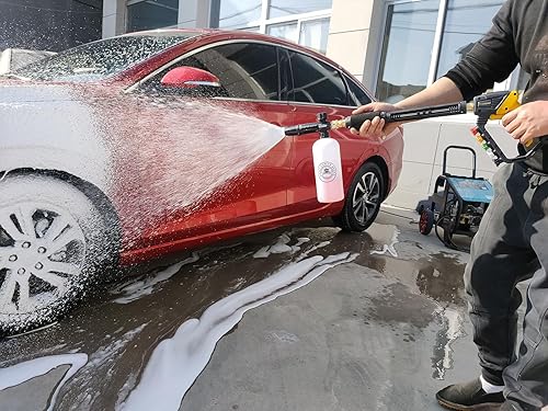 Miniatura 5 de GDHXW Pistola de lavado de alta potencia, pistola de lavado a presión ajustable con varita de extensión, conexión rápida, con 5 puntas de boquilla,