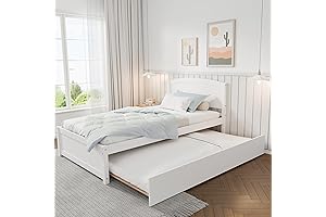 Premium Trundle Bed for Twin Sized Mattresses, Durable Daybed with Functional Trundle,...