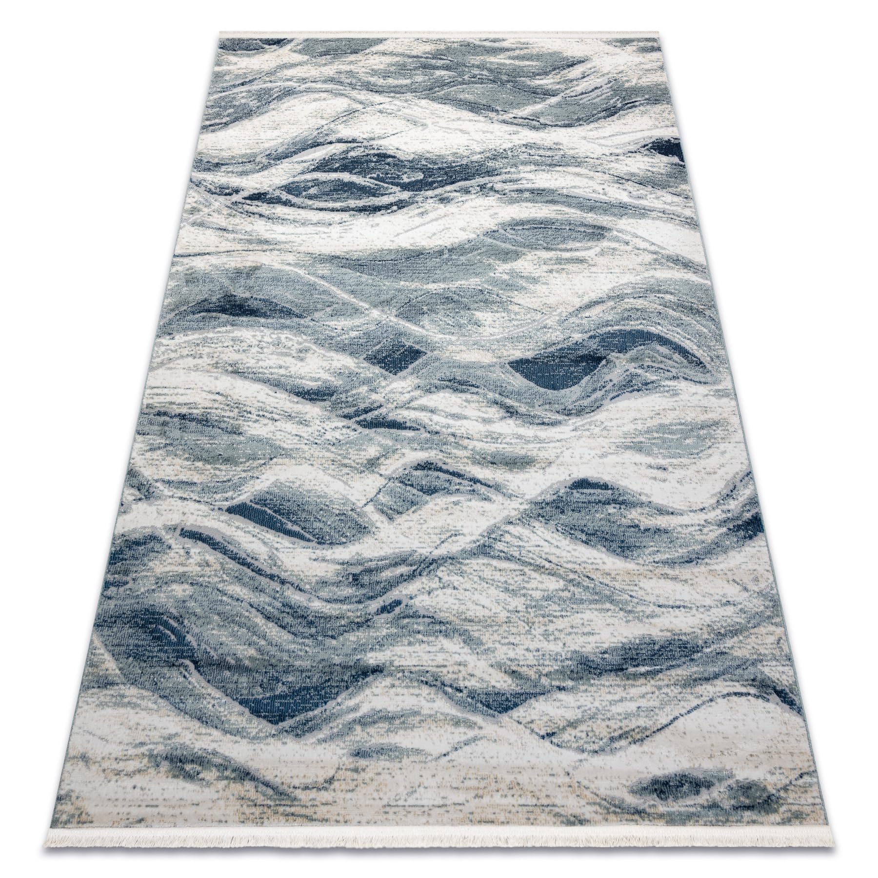 Tapis vintage rugsx DISTIN bleu anti-sol froid pour chambre