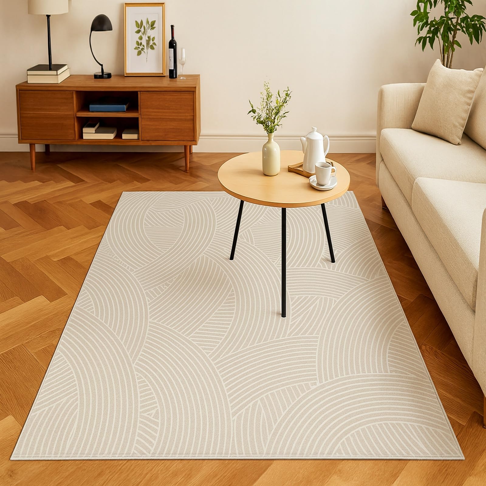 Tapis de salon facile à nettoyer et antidérapant pour chambre adulte