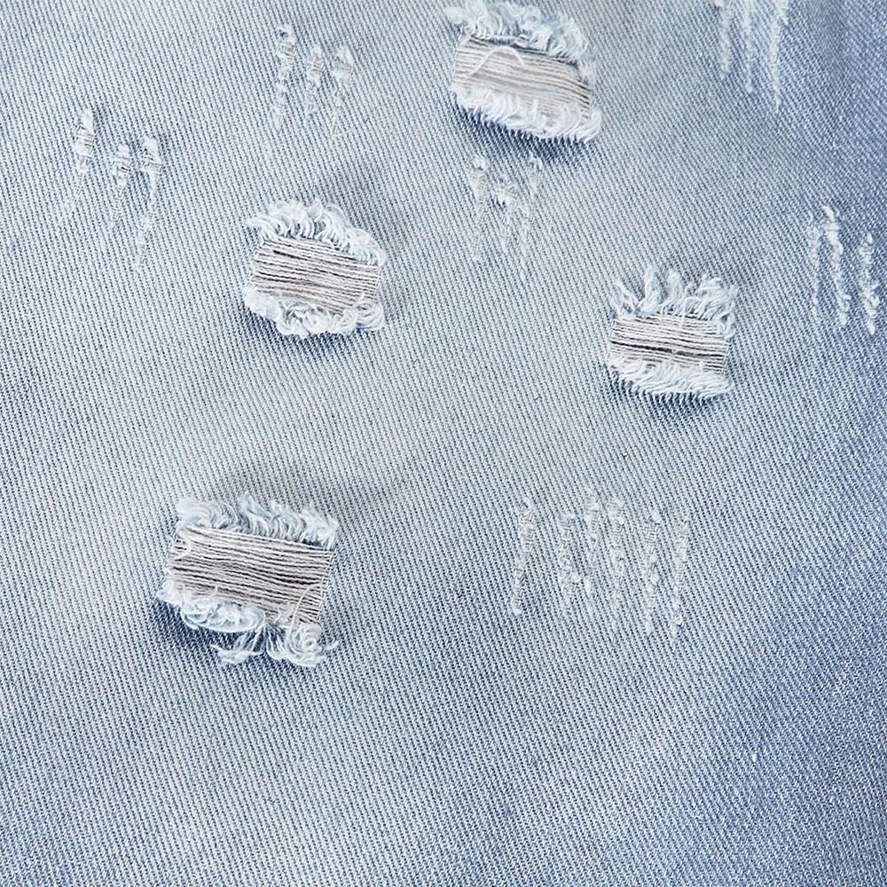 Nivne Tco Girls Ripped Distressed Jeans - Baggy Wide Leg Girls Pants with Stretchy Waist, Gradient Denim Pants for Kids - Image 3