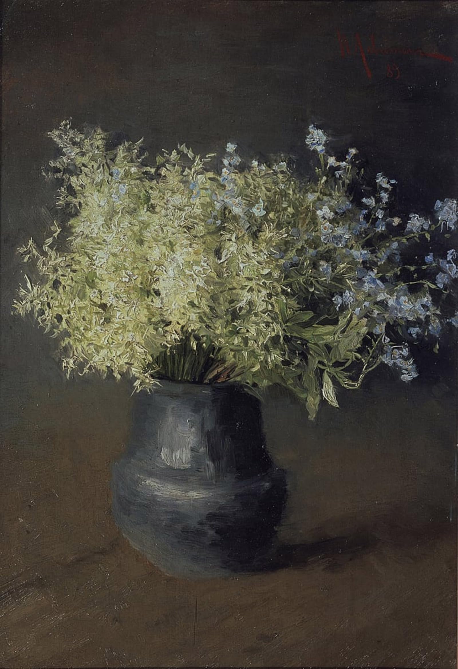 POSTERIIk Vintage Art Print Images Pictures Print Wild Violets and Forget me nots by Isaak Ilyich Levitan Modern Colour Posters for Office Home Decor 60x90cm
