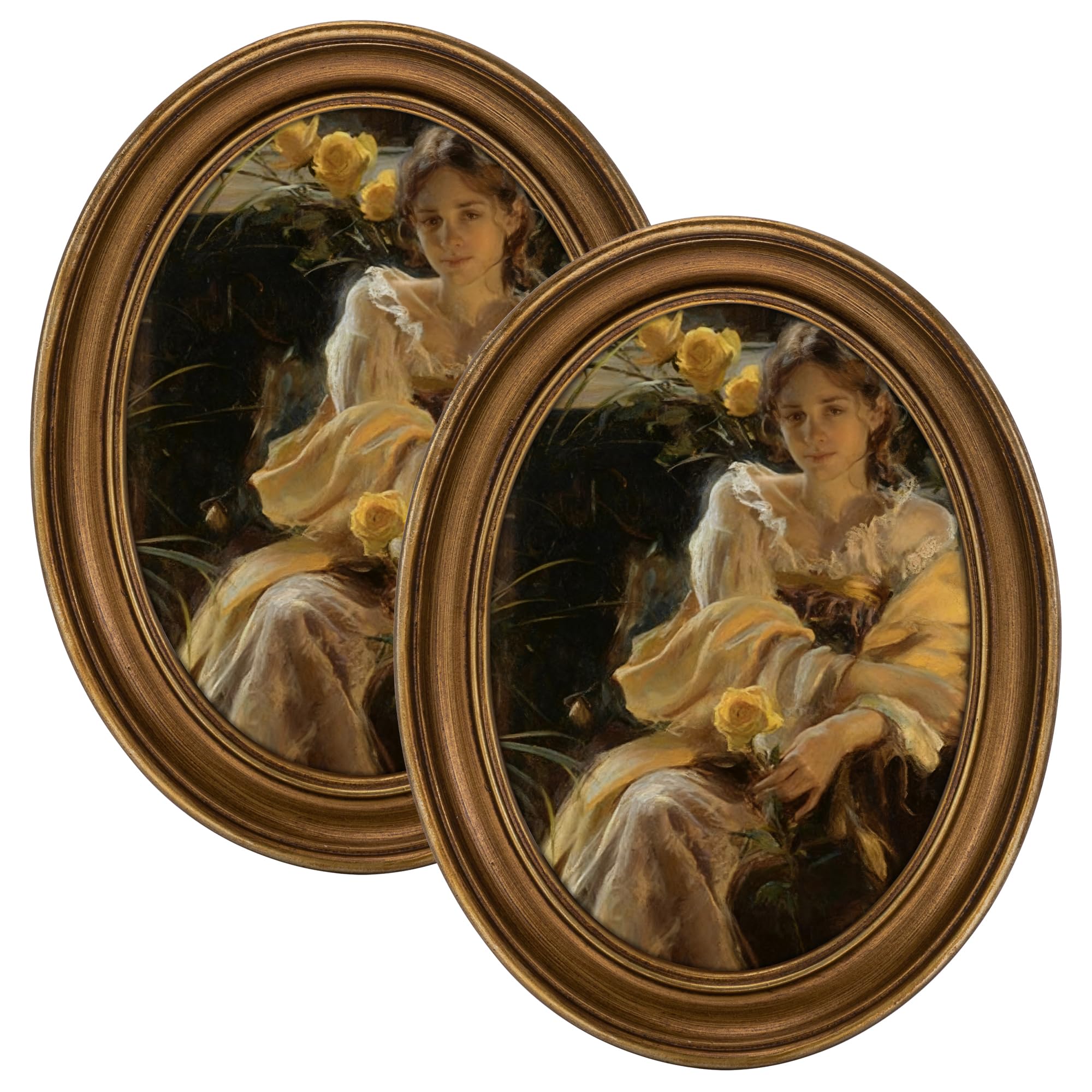 eletecpro 5x7 Oval Frame Set of 2